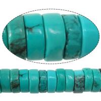 Sinkiang Turquoise Kraal, Rondelle, verschillende grootte voor keus, Gat:Ca 0.8mm, Verkocht door Strand