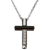 Stainless Steel Jewelry Necklace with Resin with 2Inch extender chain Cross Unisex & oval chain original color 1mm Sold Per Approx 18 Inch Strand