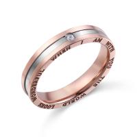 Strass roestvrij staal vinger ring, 316L roestvrij staal, plated, verschillende grootte voor keus & voor vrouw & met strass, 4mm, Verkocht door PC