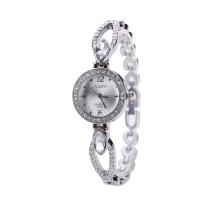 Women Watch Bracelet Zinc Alloy with Glass & Stainless Steel Chinese watch movement nickel lead & cadmium free for woman & with rhinestone plated 20mm 8mm Approx 9.5 Inch  Sold By PC