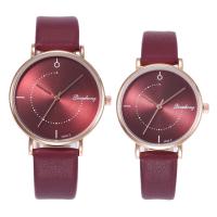 Unisex Wrist Watch PU Leather with zinc alloy dial & Glass & Stainless Steel plated nickel lead & cadmium free 32mm 12mm 37mm 17mm Length Approx 9-10.5 Inch Sold By PC