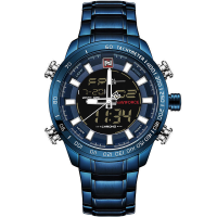 Reloj de Pulsera para Hombre, acero inoxidable, con dial de aleación de cinc & Vidrio, chapado, multifuncional & impermeable, más colores para la opción, 48x16mm, longitud aproximado 9.6 Inch, Vendido por UD