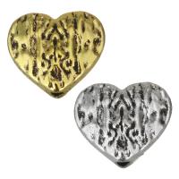 Zinklegering Heart Beads, Zinc Alloy, Hart, plated, meer kleuren voor de keuze, nikkel, lood en cadmium vrij, 12x10.50x5mm, Gat:Ca 1.5mm, 100pC's/Lot, Verkocht door Lot