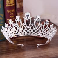 Bridal Tiaras Zinc Alloy plated for bridal & with rhinestone lead & cadmium free Sold By PC