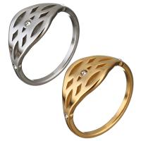 حجر الراين خاتم الإصبع الفولاذ المقاوم للصدأ, مطلي, حجم مختلفة للاختيار & للمرأة & مع حجر الراين, المزيد من الألوان للاختيار, 10mm, تباع بواسطة PC