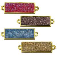 Mässing smycken Connector, med Akryl, guldfärg pläterade, 1/1 slinga, fler färger för val, 26x8x4mm, Hål:Ca 1mm, 50PC/Lot, Säljs av Lot