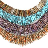 Natural Gemstone Graduated Pendant Beads, different materials for choice, 5-8x20-44x7-9mm, Sold By Set
