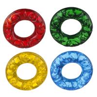 Γυάλινα Η σύνδεση Ring, περισσότερα χρώματα για την επιλογή, 25x25x7mm, Τρύπα:Περίπου 12mm, 10PCs/Ορισμός, Sold Με Ορισμός