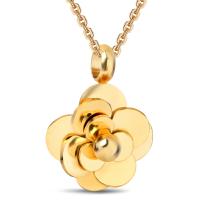 Stainless Steel Jewelry Necklace Flower plated oval chain & for woman 20mm Sold Per Approx 17.7 Inch Strand