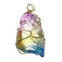 Glass Zinc Alloy Pendant with Glass plated nickel lead & cadmium free Approx 4.5mm Sold By PC