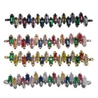 Mosaz Šperky Connector, á, se zirkony & 1/1 smyčka, více barev na výběr, nikl, olovo a kadmium zdarma, 34x6x3.50mm, Otvor:Cca 1.5mm, 10PC/Lot, Prodáno By Lot
