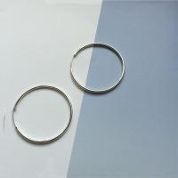 Brass Hoop Earring silver color plated & for woman nickel lead & cadmium free 2mm Sold By Pair