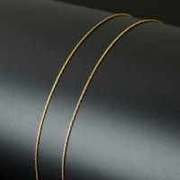 Rozsdamentes acél Boston lánc, Stainless Steel, -val műanyag orsó, arany színű aranyozott, 0.9mm, Kb 10m/spool, Által értékesített spool