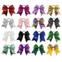 Ponytail Holder Cloth with Sequins Bowknot for children 200mm Sold By PC