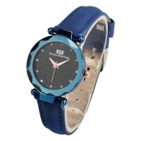 Unisex Wrist Watch PU Leather with zinc alloy dial & Glass & Stainless Steel Chinese watch movement waterproofless & with rhinestone plated Approx 9.2 Inch  Sold By PC