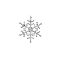 Zinc Alloy Brooches Snowflake plated micro pave cubic zirconia & for woman nickel lead & cadmium free Sold By PC