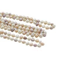 Naturalne słodkowodne perły naszyjnik długi, Perła naturalna słodkowodna, Barok, dostępnych więcej kolorów, 8mm, sprzedawane na około 47 cal Strand
