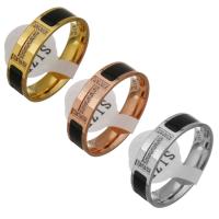 Strass roestvrij staal vinger ring, uniseks & verschillende grootte voor keus & met strass, meer kleuren voor de keuze, 5.50mm, Verkocht door PC