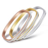 Stainless Steel Bangle with Rhinestone Clay Pave plated for woman & with rhinestone 6.1mm 2.9mm Inner Approx 70mm Sold By PC