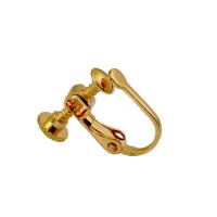 Brass Earring Clip plated Unisex nickel lead & cadmium free 3mm Sold By Bag