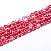 Mondstein Perle, rund, poliert, DIY & verschiedene Größen vorhanden, rot, verkauft per ca. 15 ZollInch Strang