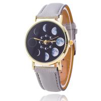 Unisex Wrist Watch PU Leather with zinc alloy dial & Glass Chinese watch movement gold color plated Approx 9.4 Inch  Sold By PC