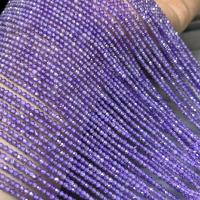 Cubic Zirconia Beads polished DIY purple 2-2.5MM Approx Sold Per Approx 16 Inch Strand