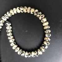 Dalmatiner Perle, poliert, DIY & verschiedene Größen vorhanden, weiß und schwarz, verkauft per ca. 15 ZollInch Strang