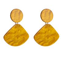Zinc Alloy Drop Earrings with Acetate for woman Sold By Pair