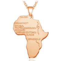 Stainless Steel Pendants Map plated Unisex & with letter pattern Sold By PC