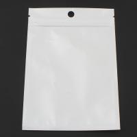 Zip-lock zakje, PVC-plastic, Rechthoek, verschillende grootte voor keus, wit, 100pC's/Bag, Verkocht door Bag