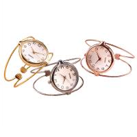 Bangle Horloge, Zinc Alloy, met Glas, plated, Vintage & Koreaanse stijl & voor vrouw, meer kleuren voor de keuze, nikkel, lood en cadmium vrij, 9x32mm, Lengte Ca 3.55-1.97 inch, Verkocht door PC
