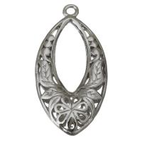 Hollow Brass Pendants silver color plated nickel lead & cadmium free Approx 1.5mm Approx Sold By Lot