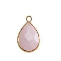 Dyed Jade Pendant with Zinc Alloy Teardrop gold color plated Unisex nickel lead & cadmium free 15*20mm Sold By PC