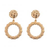 Zinc Alloy Drop Earrings Donut plated for woman nickel lead & cadmium free Sold By Lot