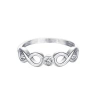 Zinc Alloy Finger Ring plated for woman & with cubic zirconia lead & cadmium free 5mm US Ring Sold By Lot