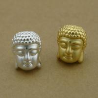 990 Sterling Silver Slider Beads, Buddha, plated, more colors for choice, 13x16mm, Hole:Approx 2mm, 5PCs/Lot, Sold By Lot