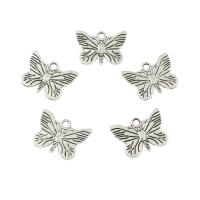 Tibetan Style Animal Pendants, Butterfly, antique silver color plated, 23x17x2mm, Hole:Approx 2mm, Approx 2Bags/Lot, Approx 250PCs/Bag, Sold By Lot