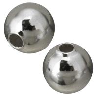 Brass Nakit perle, Mesing, srebrne boje pozlaćen, različite veličine za izbor, Rupa:Približno 3.5mm, Približno 100računala/Lot, Prodano By Lot