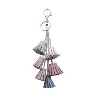 PU Leather Hanging Decoration with Zinc Alloy Tassel platinum color plated cute & for woman multi-colored 190mm Sold By PC