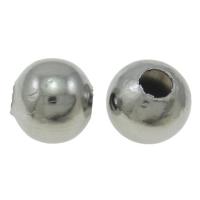 Edelstahl-Beads, Edelstahl, rund, plattiert, verschiedene Größen vorhanden, keine, Bohrung:ca. 1-3mm, ca. 10000PCs/Tasche, verkauft von Tasche
