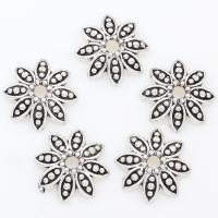 Zinc Alloy Bead Cap Flower antique silver color plated nickel lead & cadmium free 14*3mm Approx 2mm  Sold By Lot