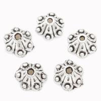 Zinc Alloy Bead Cap Flower antique silver color plated nickel lead & cadmium free 9*6mm Approx 2mm  Sold By Lot