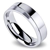 Titanium Steel Finger Ring Donut & for man original color 6mm US Ring Sold By PC