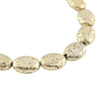 Natürliche Lava Perlen, verschiedene Größen vorhanden, goldfarben, 14*18*5mm, verkauft von Strang