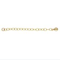 -Strzykawce bransoletka Chain, 14K złota chromowana, owalne łańcucha & różne style do wyboru, bez zawartości niklu, ołowiu i kadmu, 2.6mm, 4mm, sprzedawane na około 2.2 cal Strand
