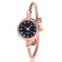 Bangle Horloge, Zinc Alloy, met Glas, rose goud plated, voor vrouw, meer kleuren voor de keuze, nikkel, lood en cadmium vrij, 30mm, Lengte Ca 8.6 inch, Verkocht door PC