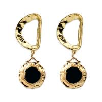 Zinc Alloy Drop Earrings with enamel Geometrical Pattern plated for woman nickel lead & cadmium free Sold By Pair