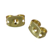 Stainless Steel Ear Nut  Brass gold nickel lead & cadmium free Approx 0.5mm Approx Sold By Lot