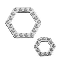 Stainless Steel Povezivanje Ring, Nehrđajući čelik, različite veličine za izbor, izvorna boja, Približno 200računala/Lot, Prodano By Lot